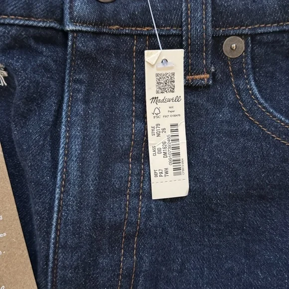 Madewell Women's Straight Leg Jeans - Dark Blue - Picture 4 of 8